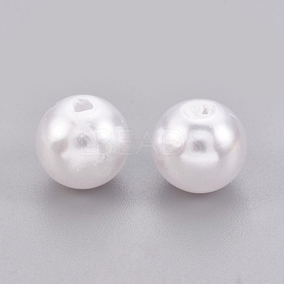 ABS Plastic Imitation Pearl Beads X-KY-G009-6mm-03-1