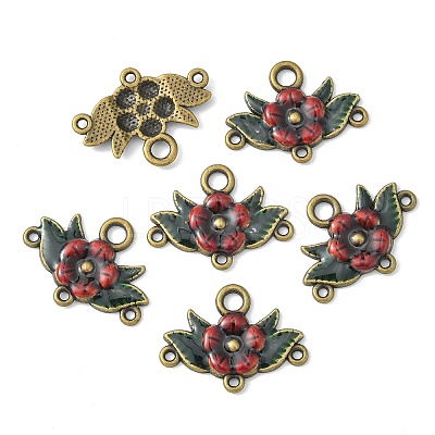 Alloy Enamel Chandelier Component Links X-ENAM-EA9731Y-AB-3-1