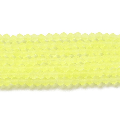 Imitate Austrian Crystal Frosted Glass Beads Strands GLAA-F029-TM3mm-B21-1