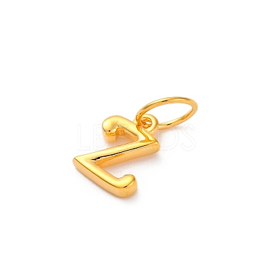 925 Sterling Silver Letter Charms with Jump Rings STER-R008-01G-Z-1