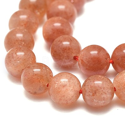 Natural Sunstone Beads Strands G-F674-09-7mm-1