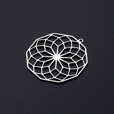Non-Tarnish 201 Stainless Steel Filigree Charms STAS-T049-T693-1-1
