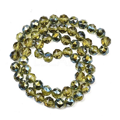 Transparent Electroplate Glass Beads Strands EGLA-N002-34C-B16-1
