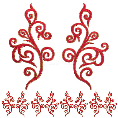 Ethnic Style Flower Pattern Computerized Embroidery Appliques LS-PATC-WH20017-21A-1
