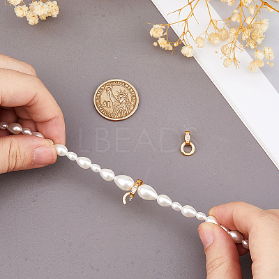 2Pcs 925 Sterling Silver Pave Clear Cubic Zirconia Twister Clasps STER-HS0001-22A-G-1