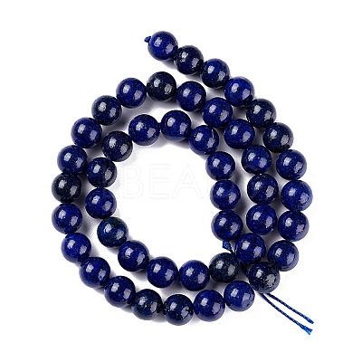 Natural Lapis Lazuli Round Beads Strands G-I181-10-12mm-1