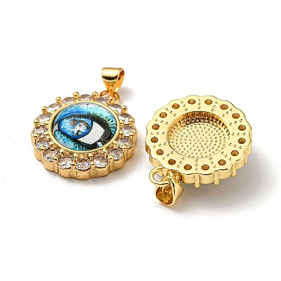 Golden Brass Pendants KK-L209-008G-03-1