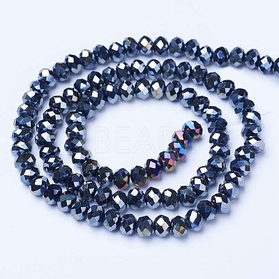 Electroplate Glass Beads Strands EGLA-A034-P2mm-B-1