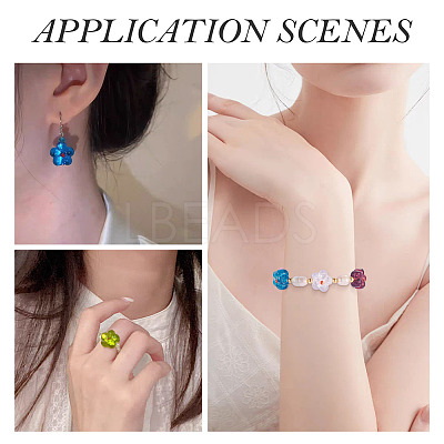 10Pcs Transparent Handmade Bumpy Lampwork Beads LAMP-TADJ0001-48A-1