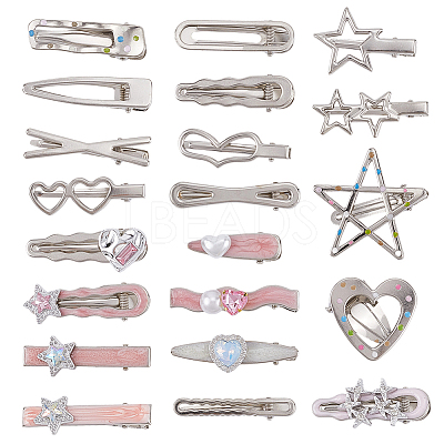 Zinc Alloy & Resin Hair Bobby Pins PHAR-SP0001-02-1