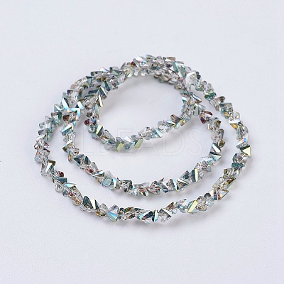 Electroplate Glass Beads Strands EGLA-J145-4mm-HP04-1