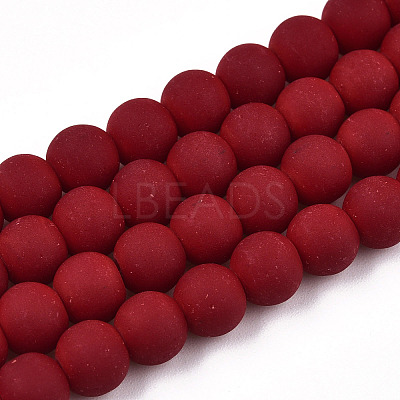 Opaque Glass Beads Strands GLAA-T032-P6mm-MD05-1