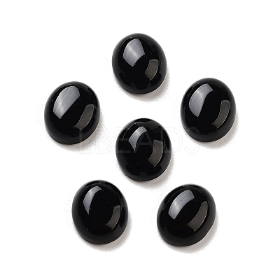 Natural Black Onyx(Dyed & Heated) Cabochons G-G145-01A-28-1