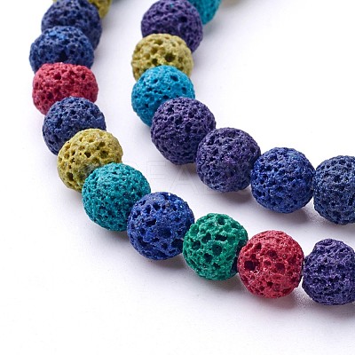 Natural Lava Rock Beads Strands X-G-D053-8mm-1-1