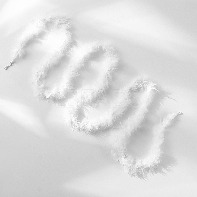 Turkey Feather Ornament Accessories AJEW-WH20018-91C-1