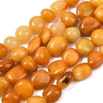 Natural Yellow Aventurine Beads Strands X-G-C257-02-1