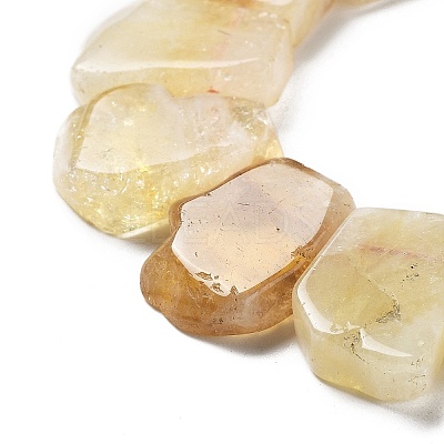 Heated Natural Citrine Beads Strands G-P528-K07-01-1