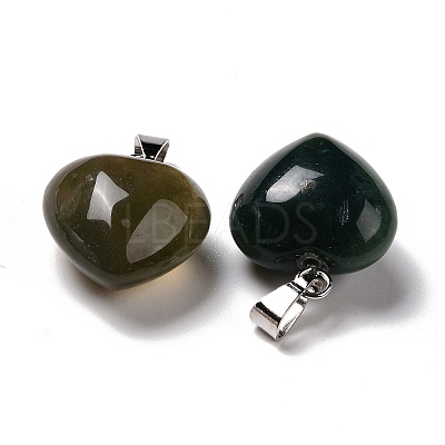 Natural Moss Agate Pendants G-I311-A08-1