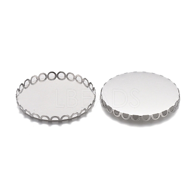 Tarnish Resistant 304 Stainless Steel Cabochon Settings STAS-P249-16B-P-1