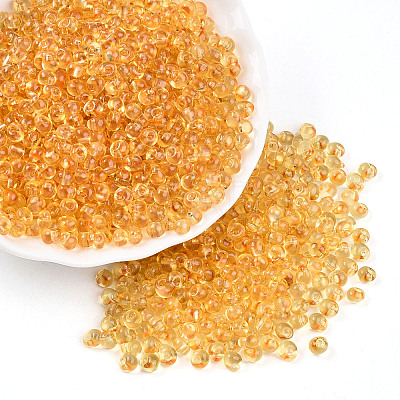3/0 Baking Paint Glass Fringe Seed Beads SEED-A034-04B-1