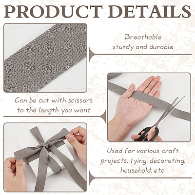 Cotton Herringbone Ribbon OCOR-WH0097-50A-1