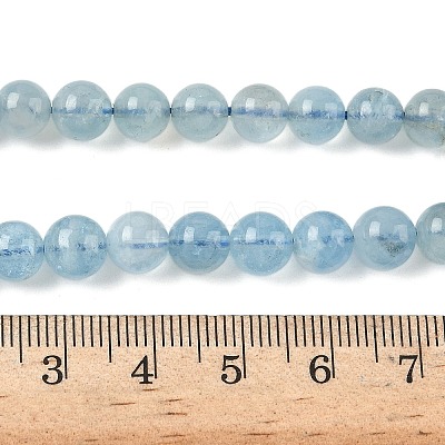 Natural Aquamarine Beads Strands G-D327-B01-6mm-1