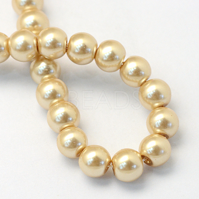 Baking Paint Glass Pearl Bead Strands X-HY-Q003-3mm-42-1
