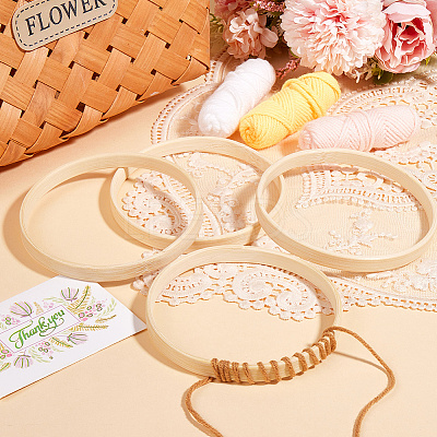 12Pcs Bamboo Embroidery Hoop FIND-SC0015-73B-1