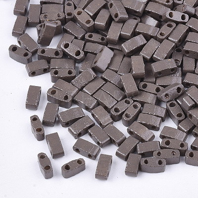2-Hole Baking Paint Glass Seed Beads LS-SEED-S023-17B-17-1