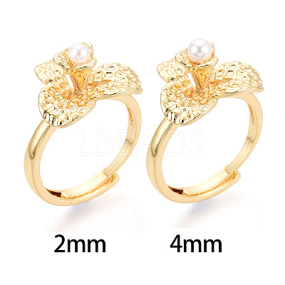 Flower Brass Cup Peg Ring Settings KK-N274-03G-1