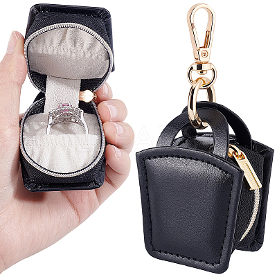 Mini PU Leather Ring Organizer Boxes CON-BBC0001-31A-1
