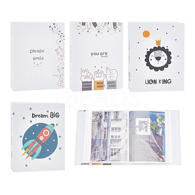 4 Book 4 Patterns Cardboard Cover Interstitial Album Book AJEW-CP0005-38-1