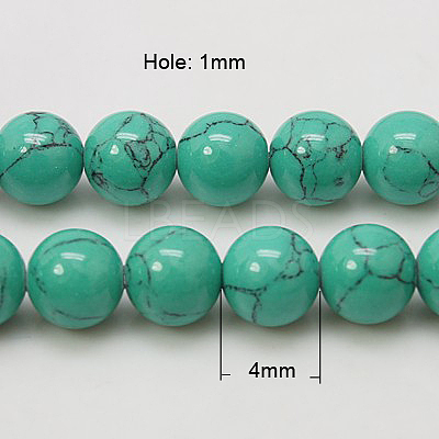 Synthetic Turquoise Beads Strands TURQ-H038-4mm-XXS11-1