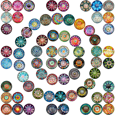 Glass Cabochons GLAA-WH0022-64B-1