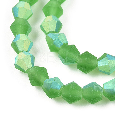 Imitate Austrian Crystal Bicone Frosted Glass Beads Strands EGLA-A039-T4mm-MB03-1
