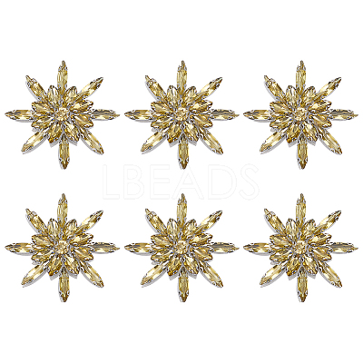 6Pcs Glass Cabochons GLAA-FG0001-32A-1