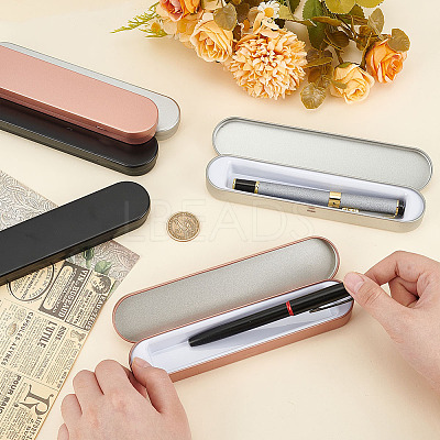 6Pcs 3 Colors Tinplate Tweezers Empty Box with Hinged Lid AJEW-BC0007-11-1