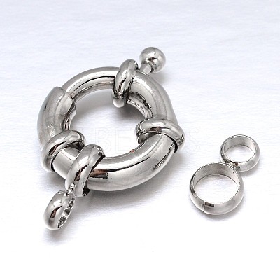 Brass Spring Ring Clasps KK-L082E-01P-1
