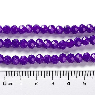 Baking Paint Imitation Jade Glass Bead Strands DGLA-A034-J8MM-A27-1