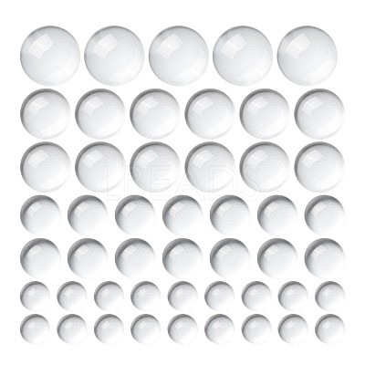 80Pcs 4 Size Transparent Glass Cabochons GGLA-ZZ0001-03-1