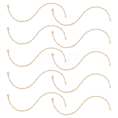 304 Stainless Steel Figaro Chain Necklaces STAS-UN0017-37G-1