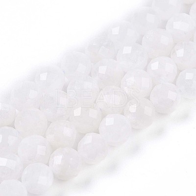 Natural Rainbow Moonstone Beads Strands G-S345-8mm-36-1