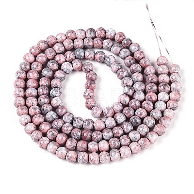 Baking Paint Glass Beads Strands DGLA-N016-6mm-03-1