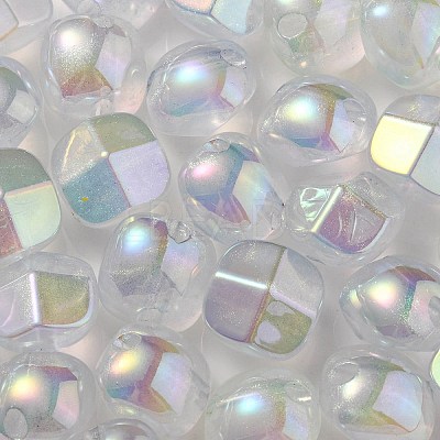 UV Plating Luminous Transparent Acrylic Beads OACR-P010-01A-1