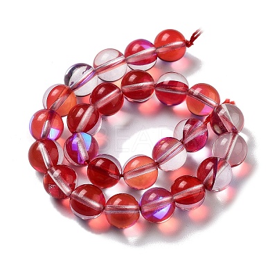 Synthetic Moonstone Beads Strands G-P528-J02-25-1