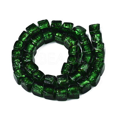 Handmade Silver Foil Lampwork Beads FOIL-N004-01A-02-1