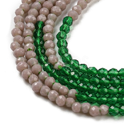 Transparent Gradient Color Glass Beads Strands LS-GLAA-H021-01A-44-1