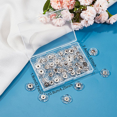 25Pcs Plastic Snap Button BUTT-GF0001-15-1