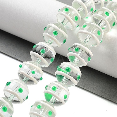 Glass with Enamel Beads Strands GLAA-M047-01H-1