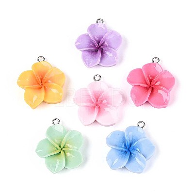 Opaque Resin Pendants X-RESI-T056-03A-1